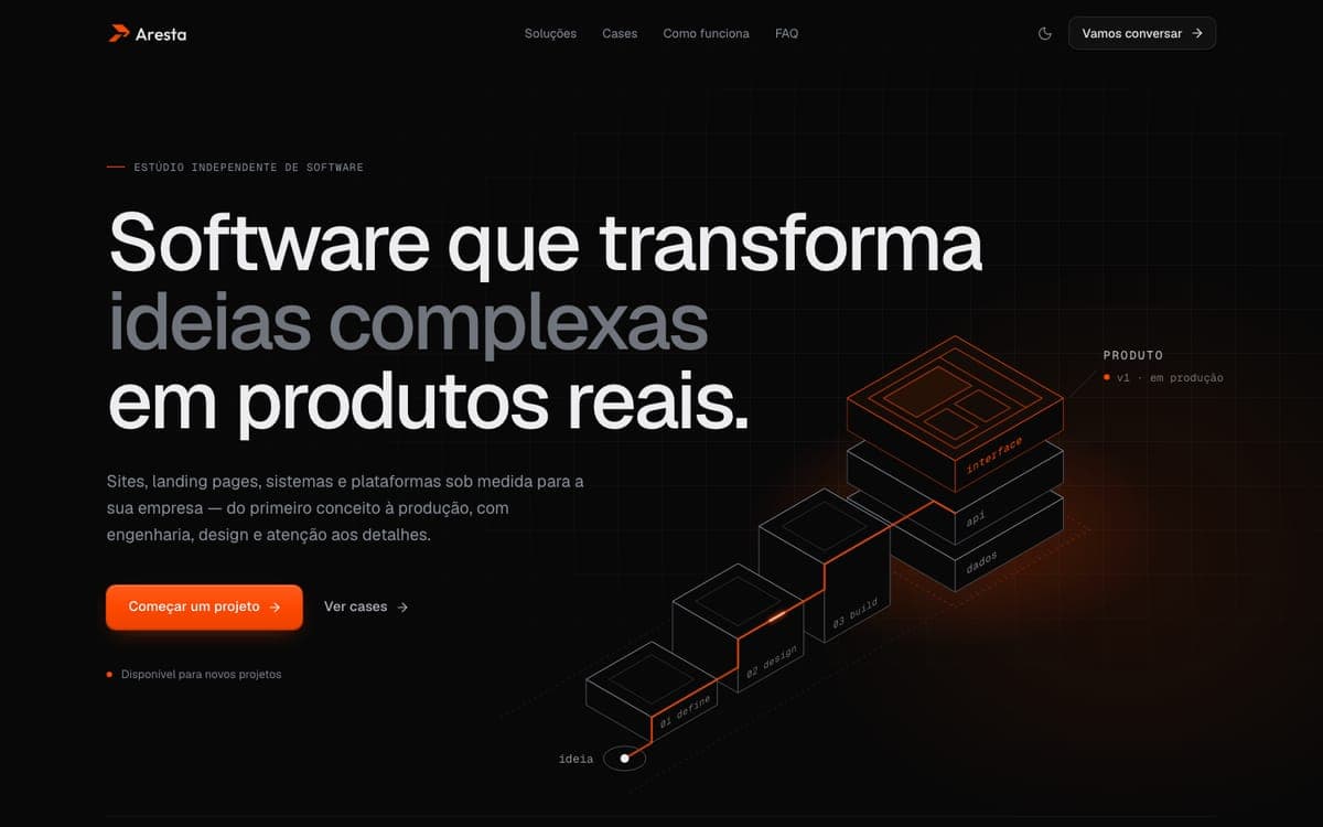 Tela de Aresta Studio